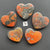 5 Red and Black Jasper Hearts