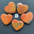 5 Red and Black Jasper Hearts