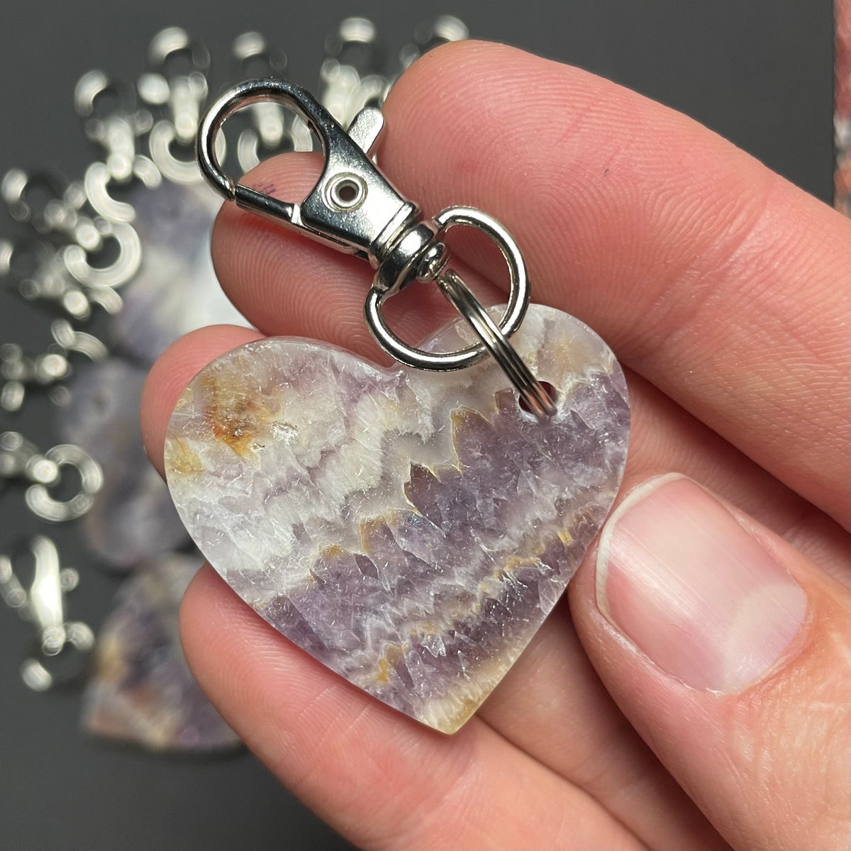 Valentines Special: Large Amethyst Keychains