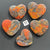 5 Red and Black Jasper Hearts