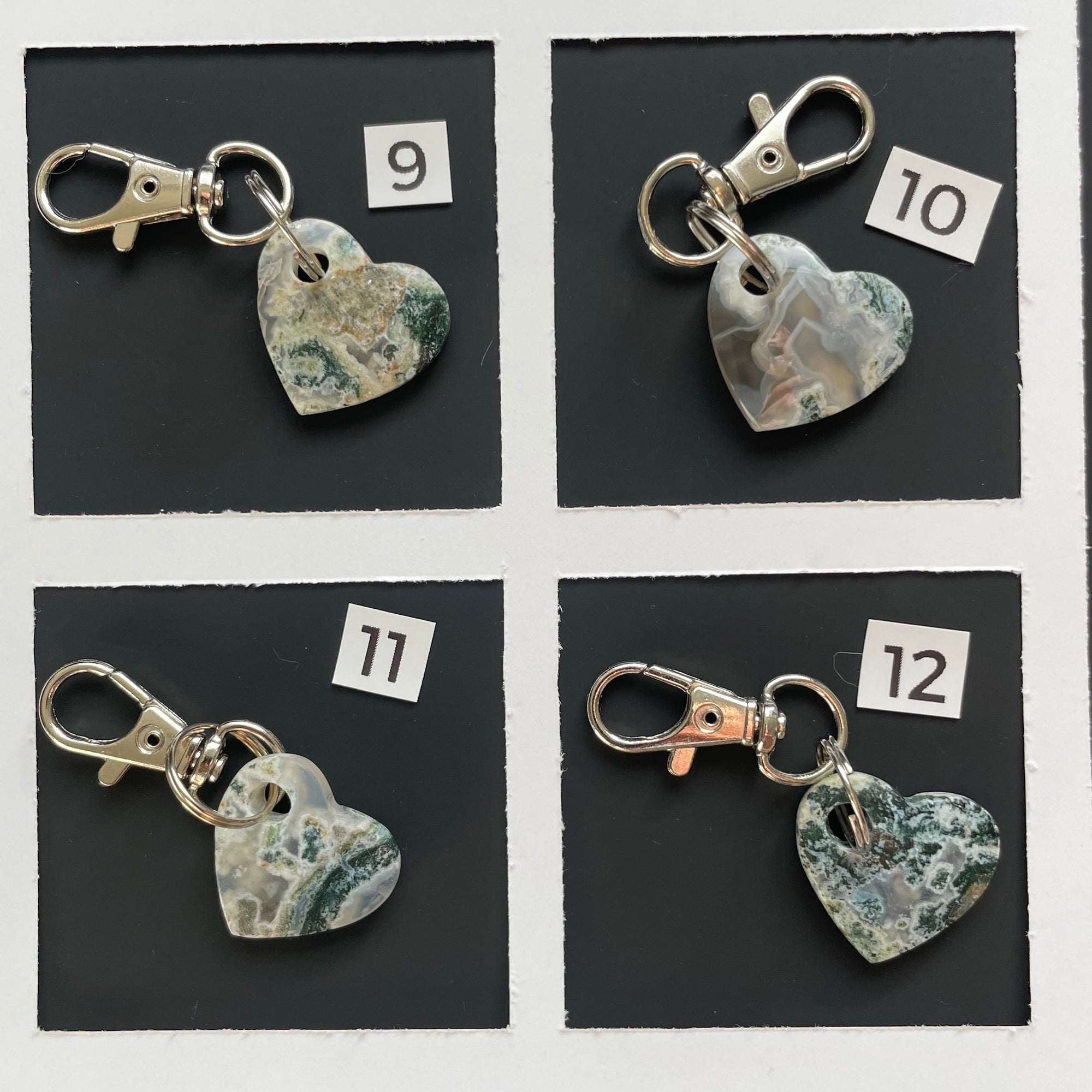 Moss Agate Keychains