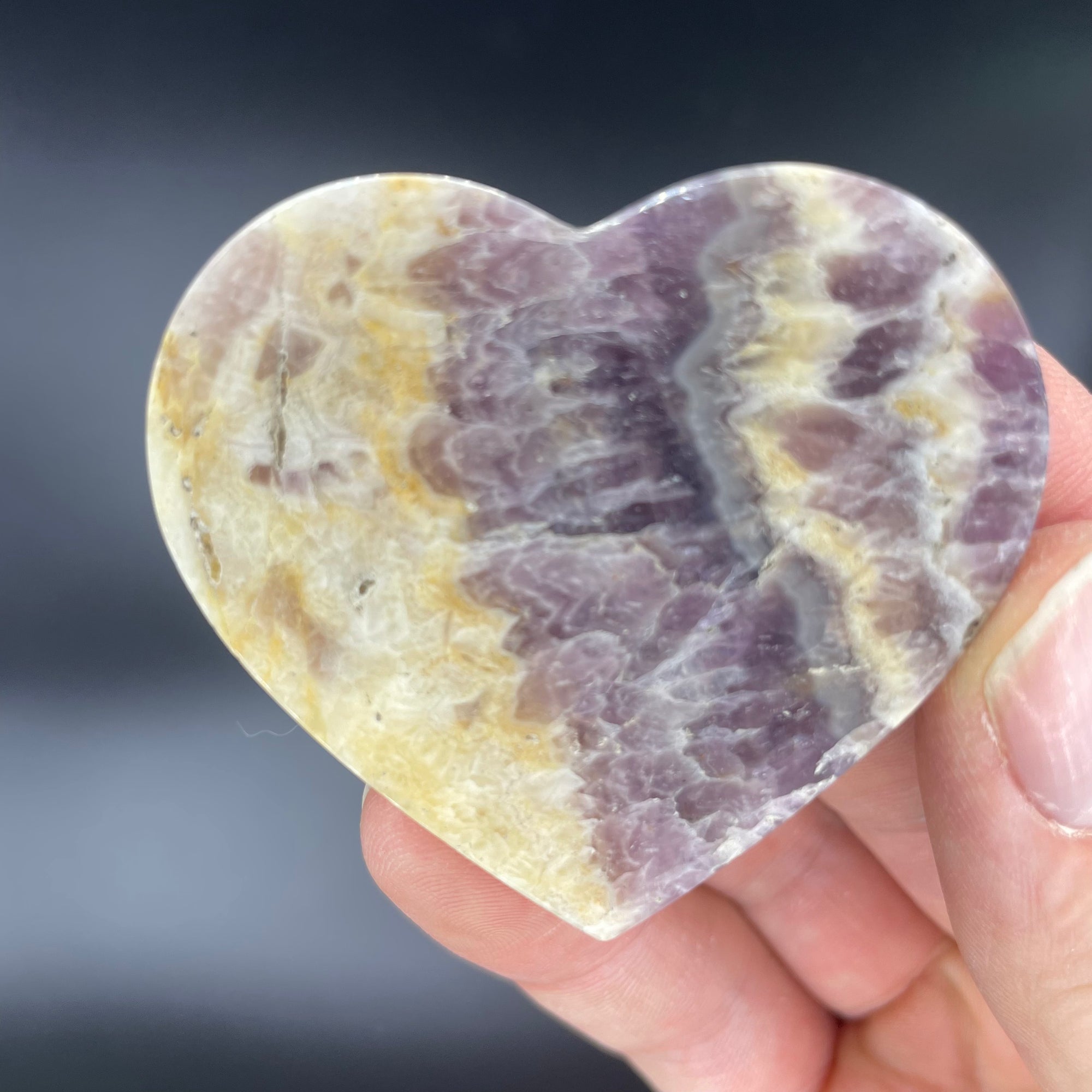 Large Dream Amethyst Heart Rocks