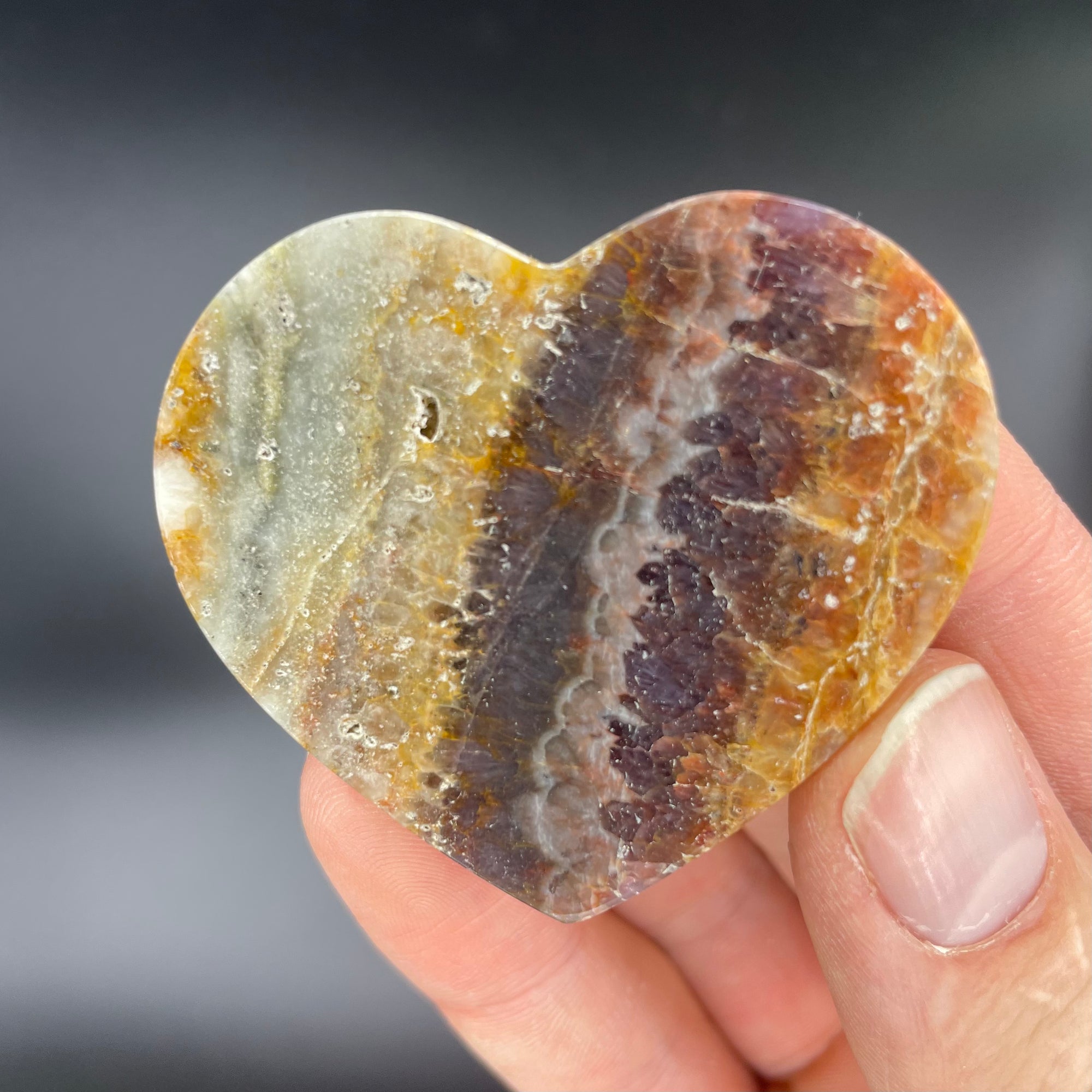 Large Dream Amethyst Heart Rocks