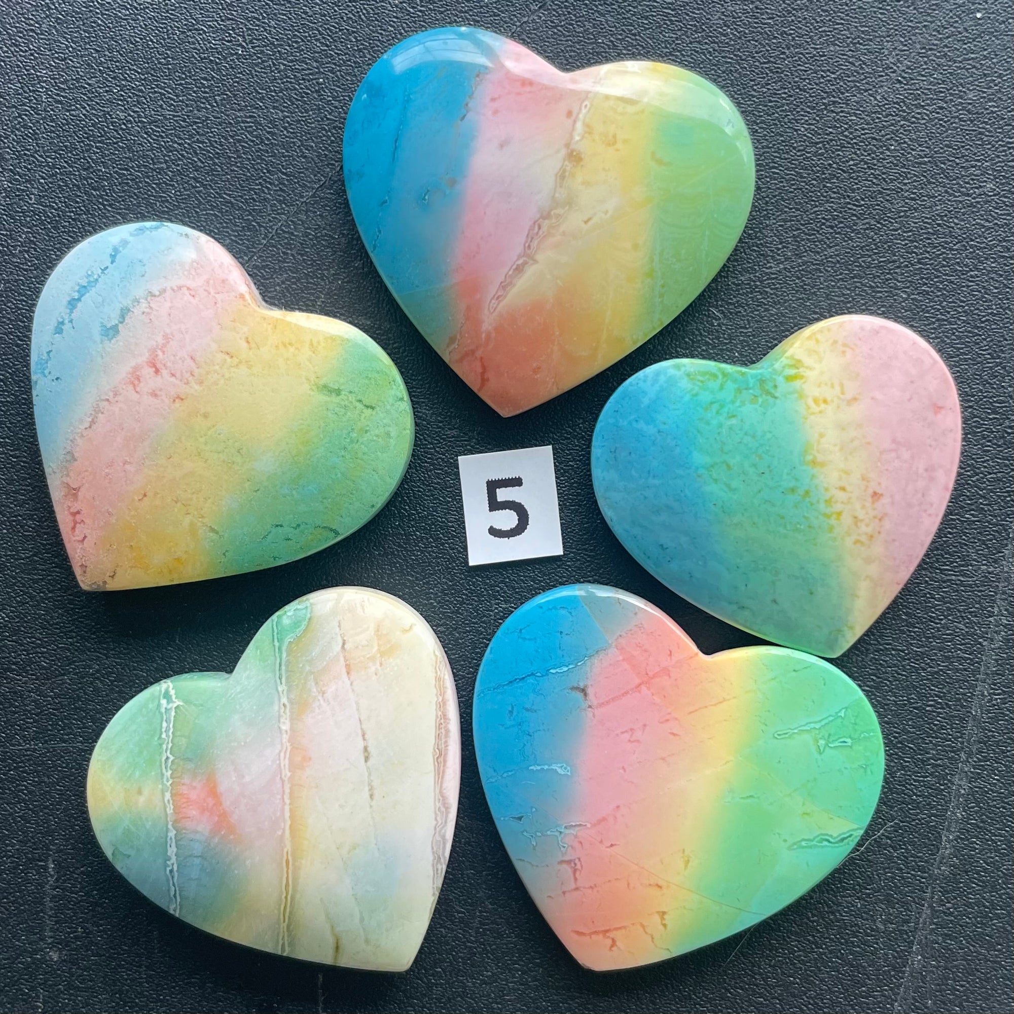 5 Rainbow Hearts