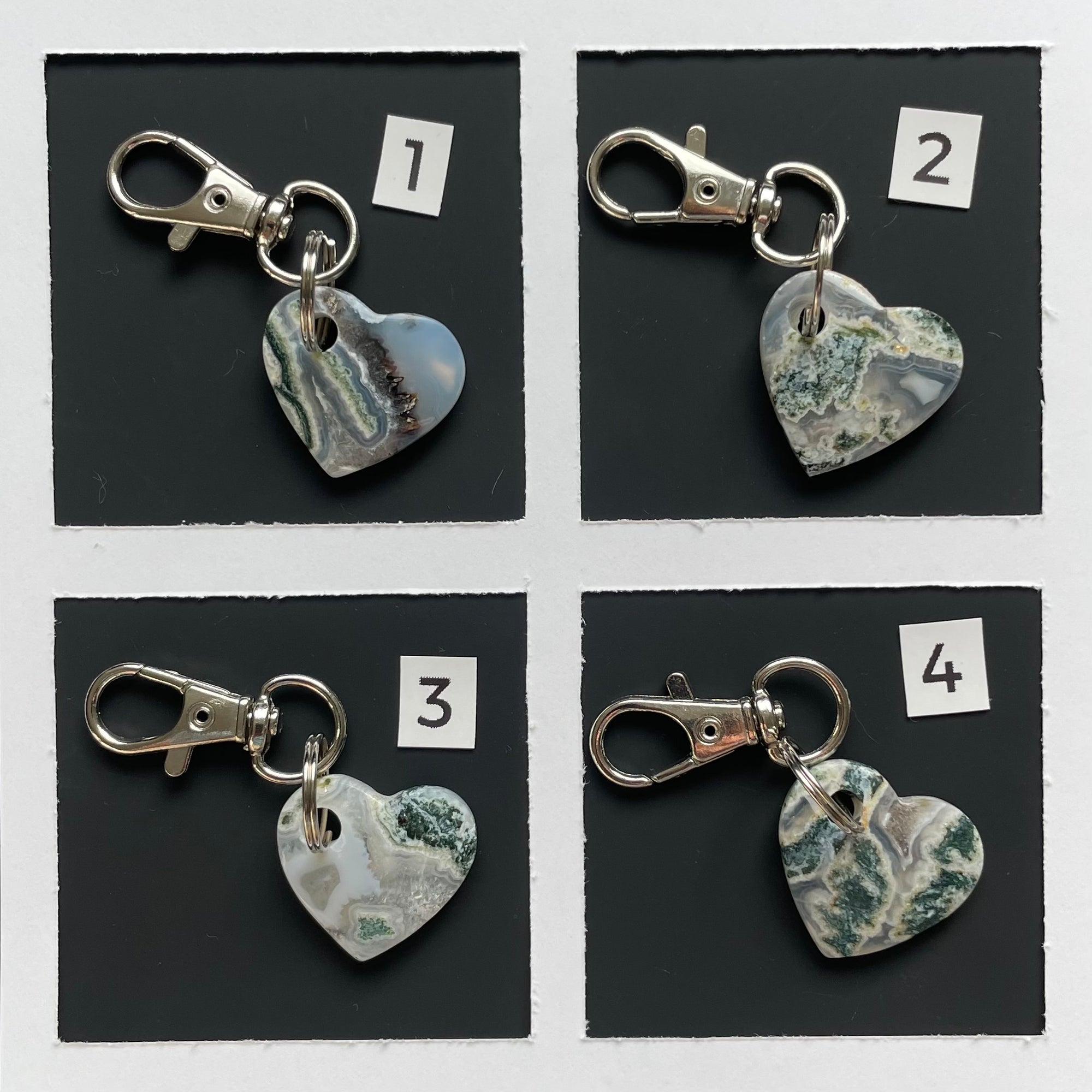 Moss Agate Keychains