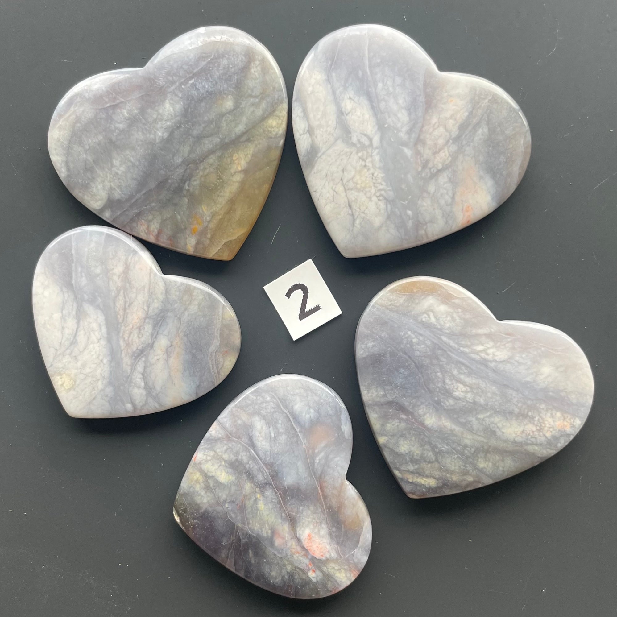 Bundle: 5 Amethyst Hearts