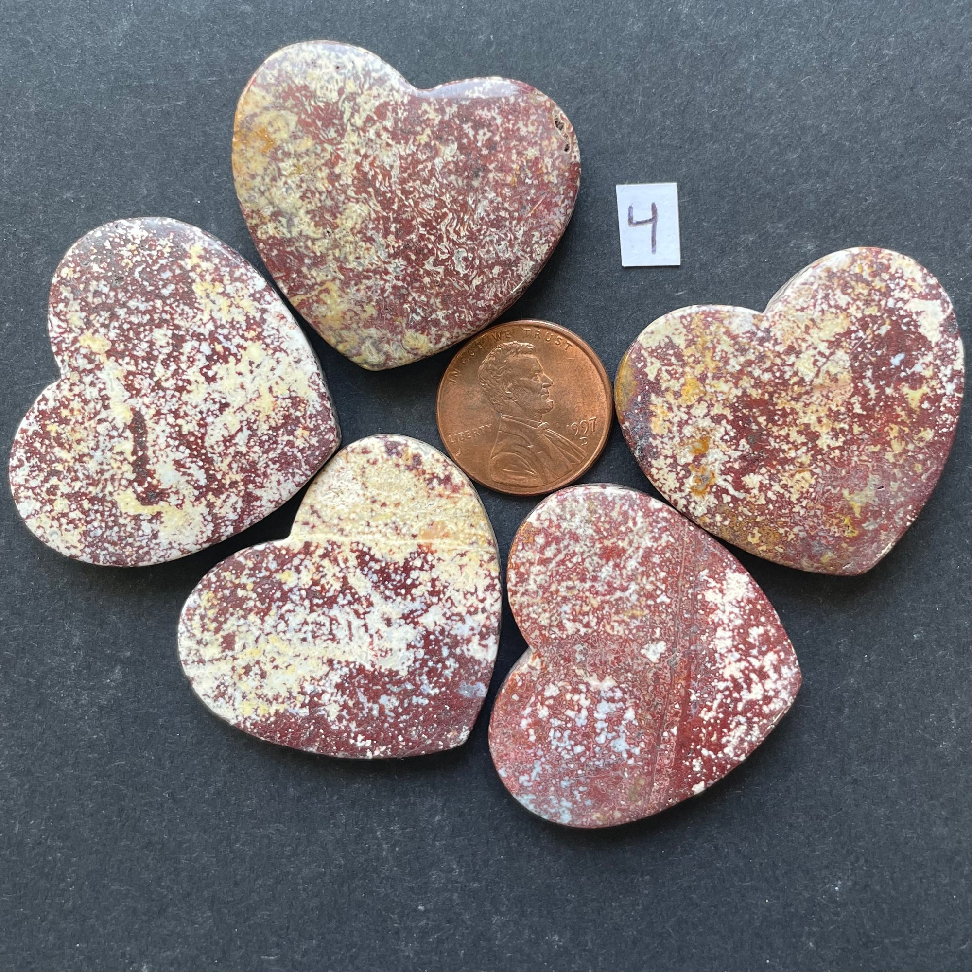 Family of 5 Red Ocean Jasper