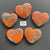 5 Red and Black Jasper Hearts