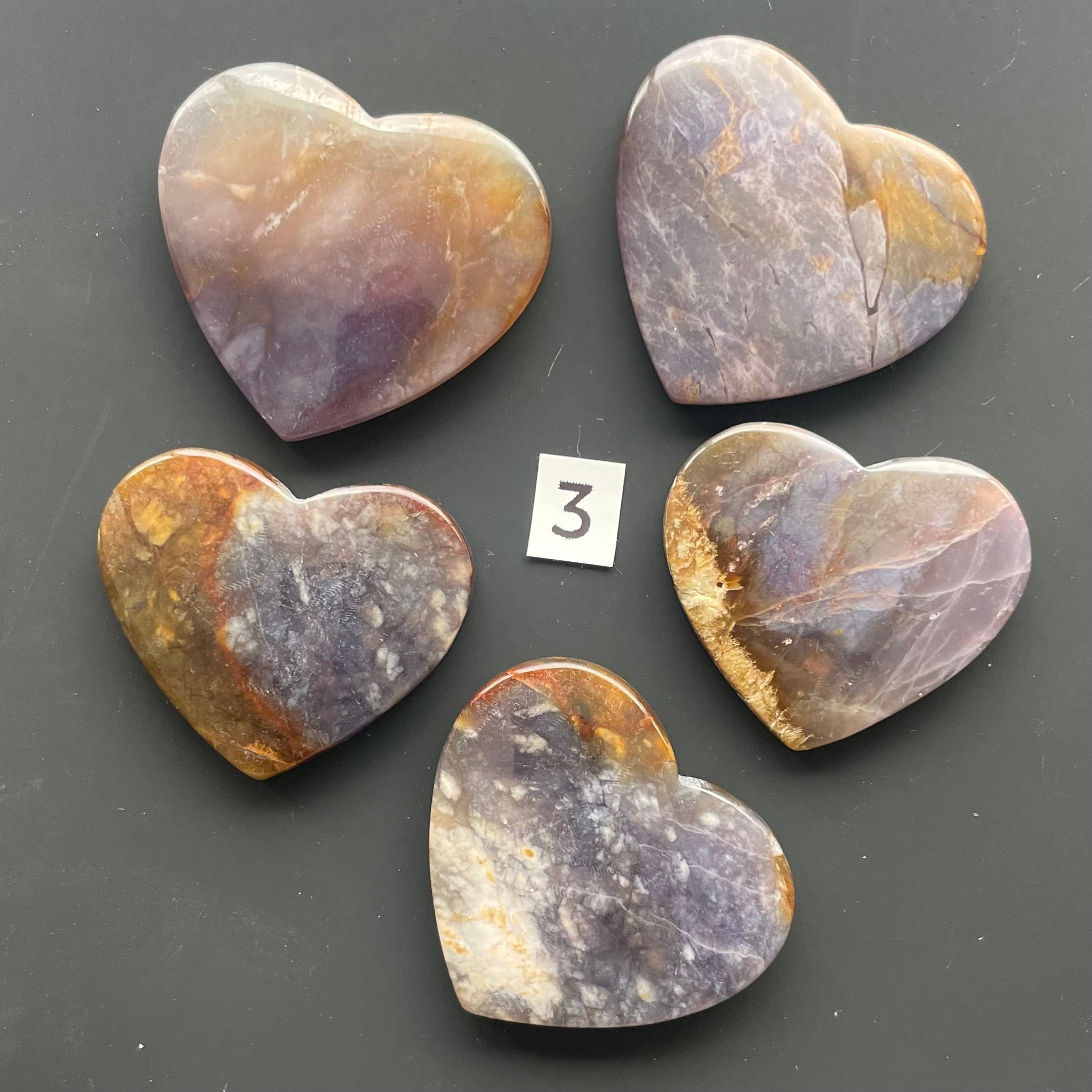 Bundle: 5 Amethyst Hearts