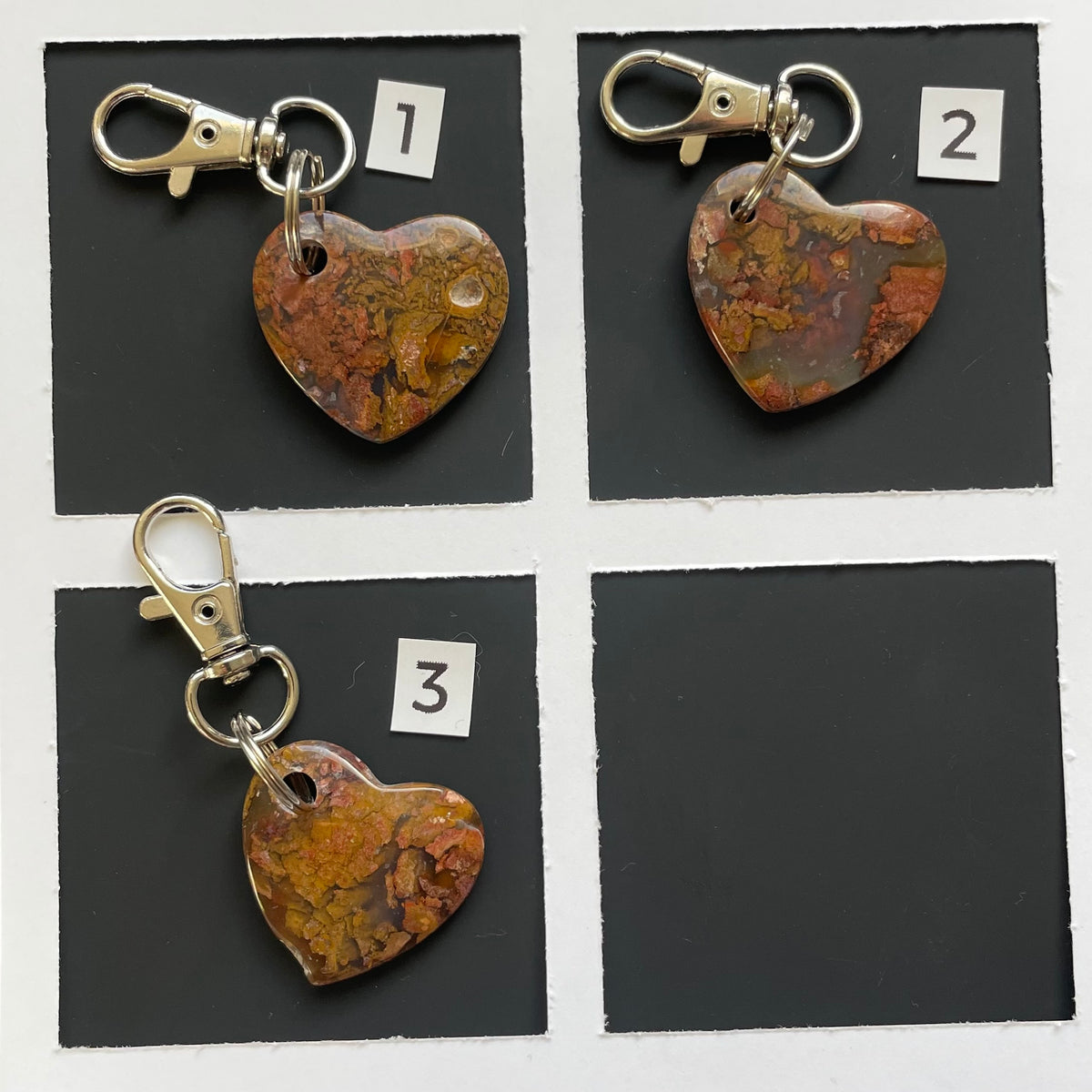 Red Moss Agate Premium Keychains