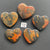 5 Red and Black Jasper Hearts