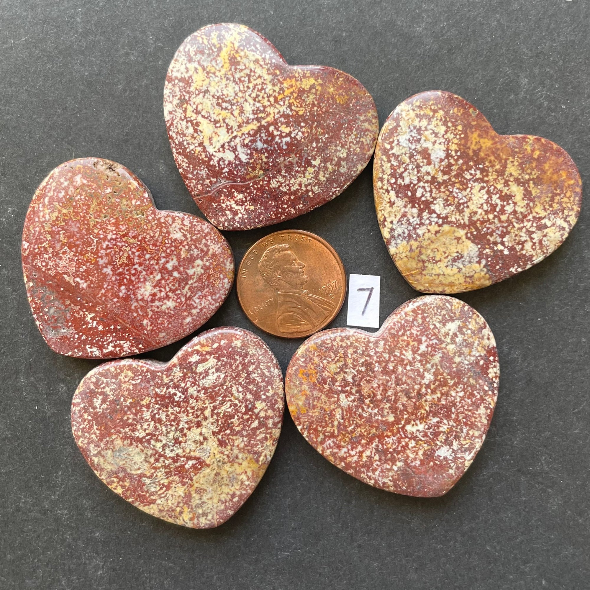 Family of 5 Red Ocean Jasper