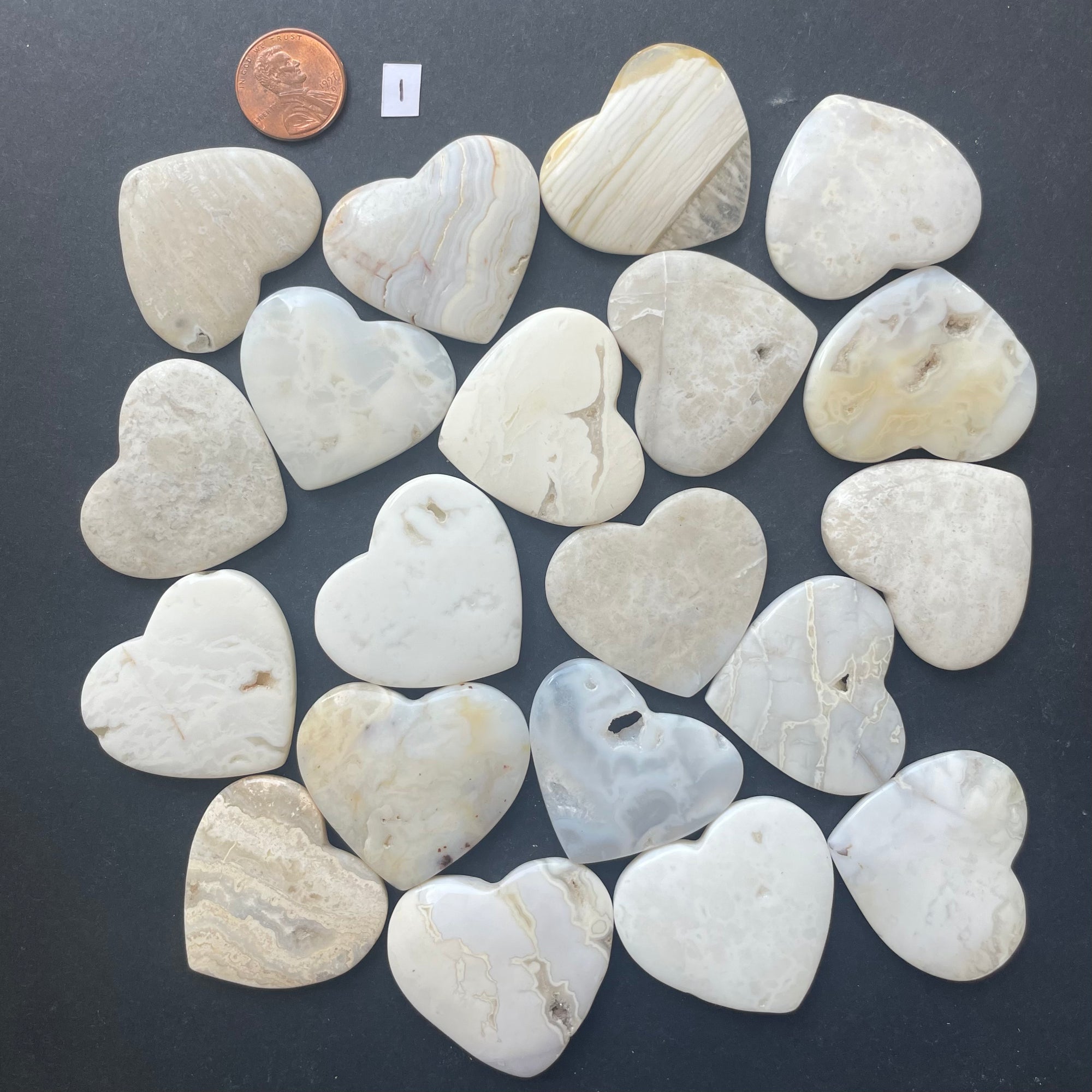 20 White Agates and Jaspers