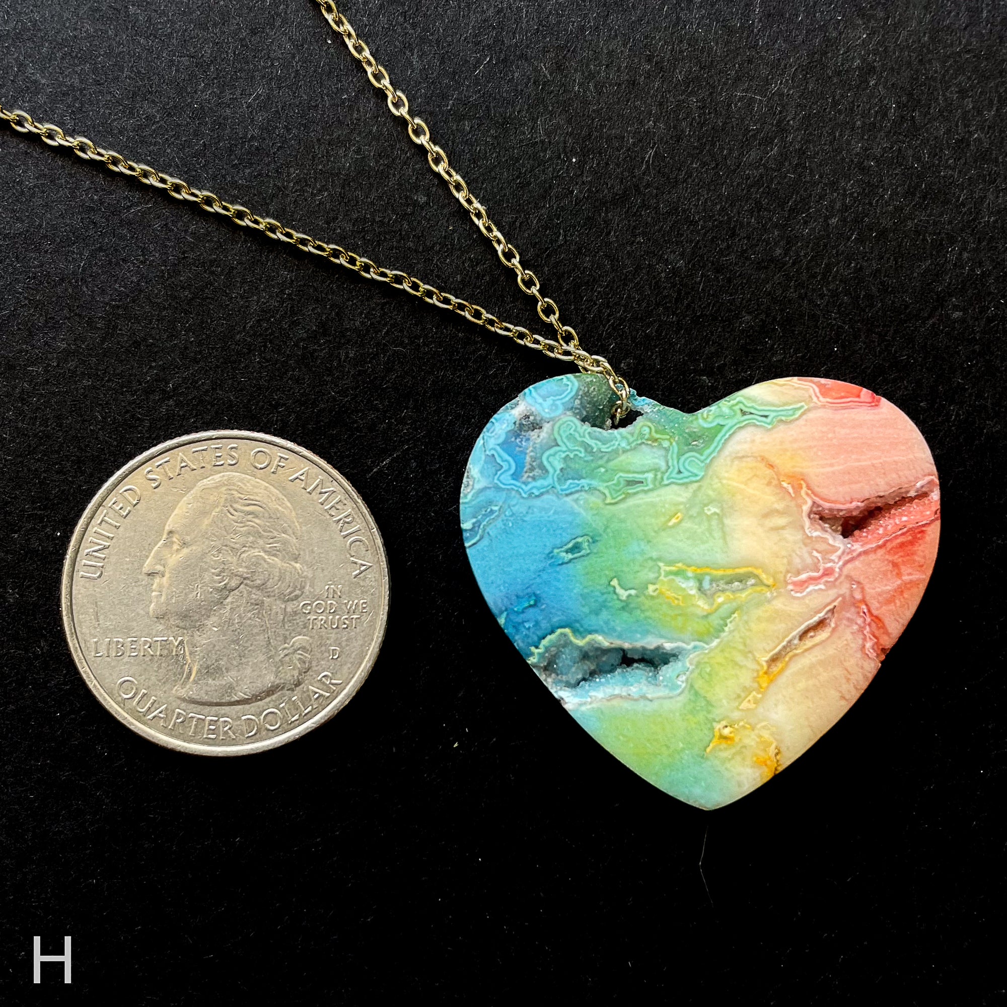 Rainbow Geode Pocket Necklaces