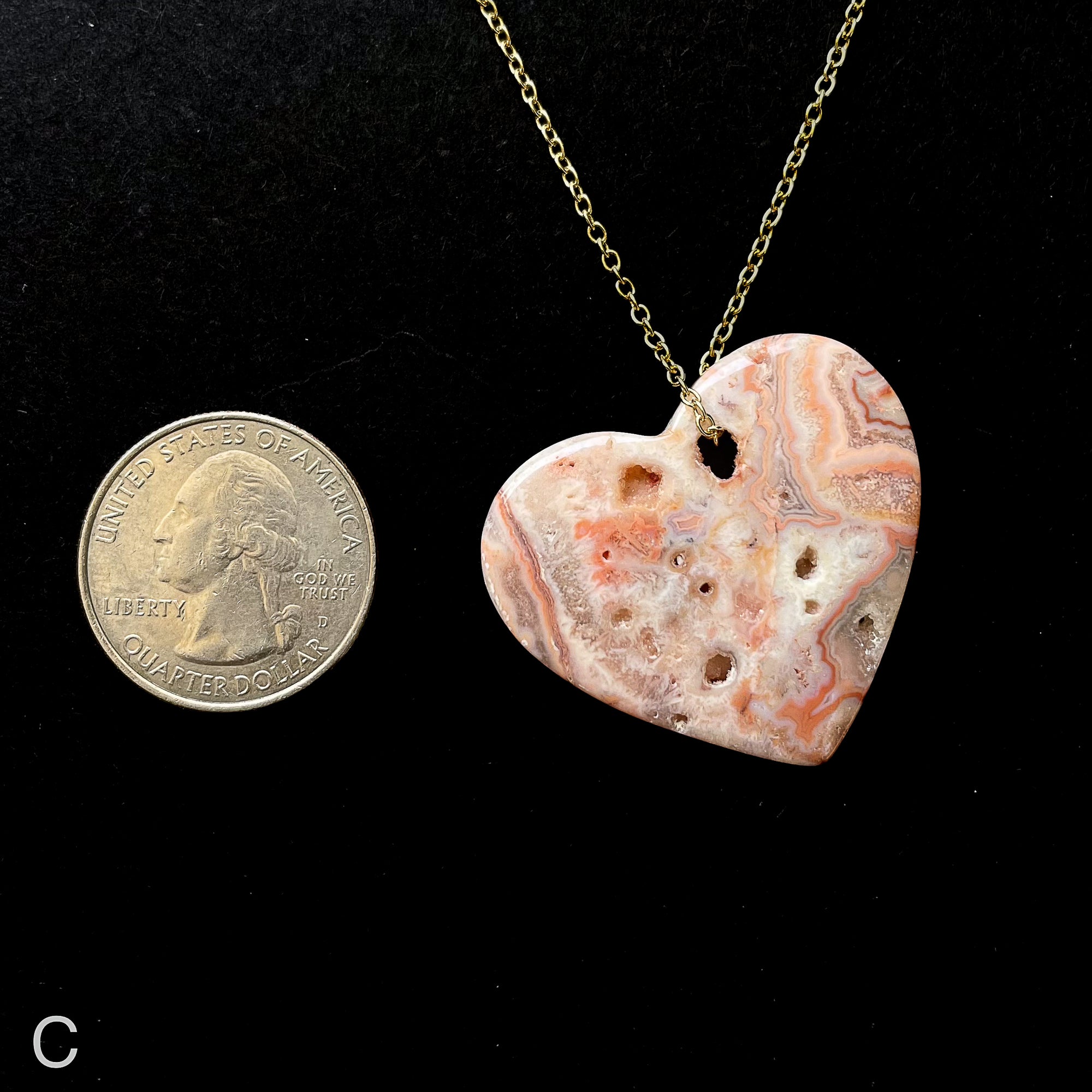 Crazy Lace Agate Geode Pocket Necklaces