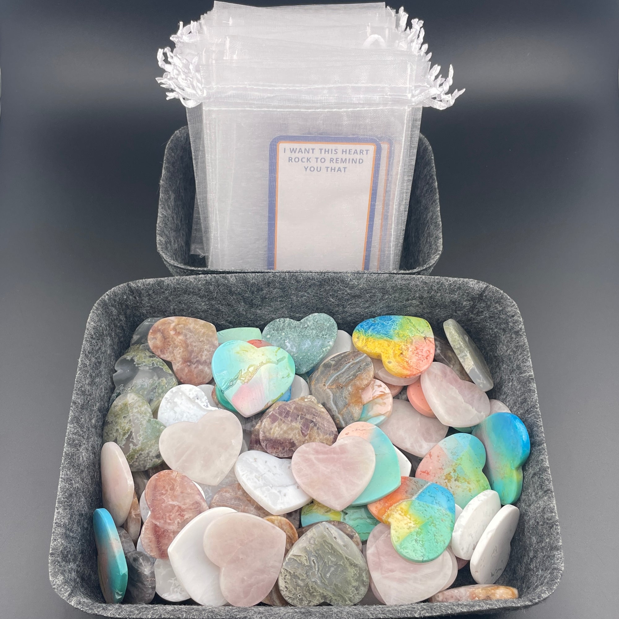 Essentials Starter Pack – 100 Hearts + Cards + Gift Bags & Display